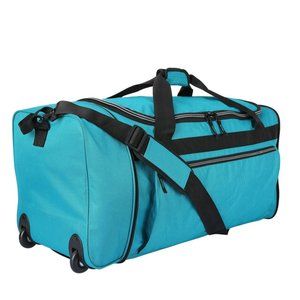 Protege 28" Rolling Collapsible Travel Duffel Bag, Luggage, Teal